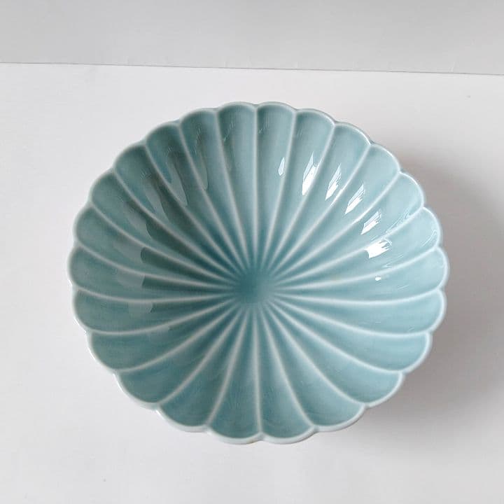 深川製磁 青磁 菊割鉢 20cm 未使用 - メルカリ