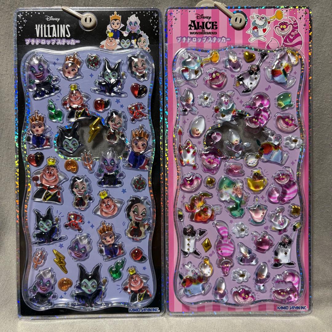 正規品】 ヴィランズ アリス プチドロップステッカー ディズニー