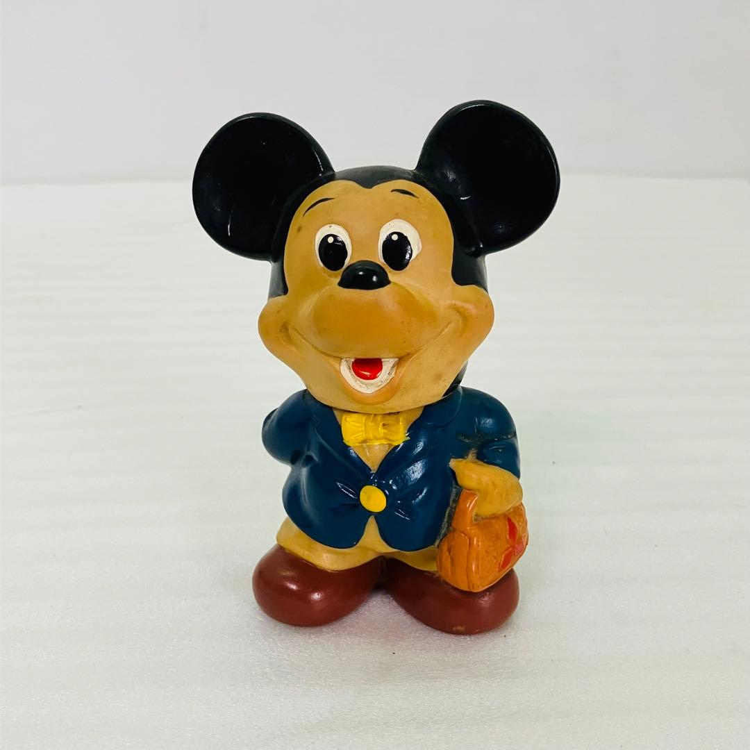 三菱銀行 ディズニー ミッキーマウス 貯金箱 ソフビフィギュア レア