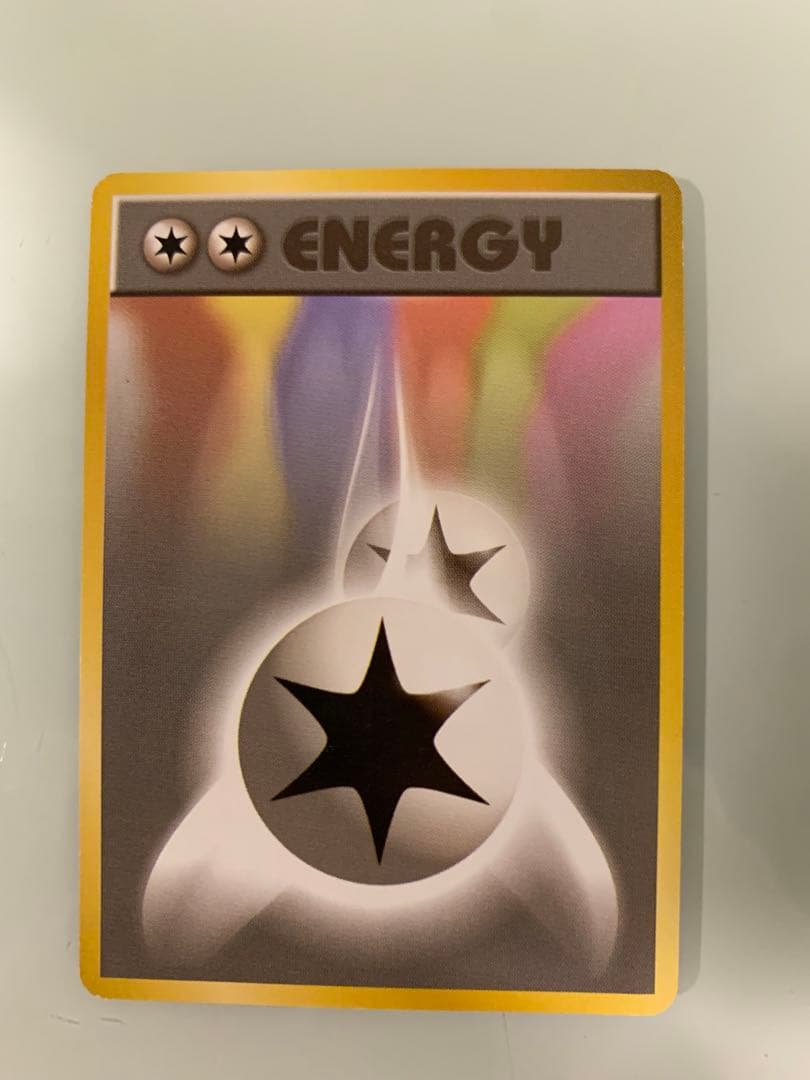 ポケモンカード 旧裏 ダブル無色エネルギー　良品　初版 無色2個エネルギー 初版 レアリティシンボルなし 第1弾 旧裏【実物写真