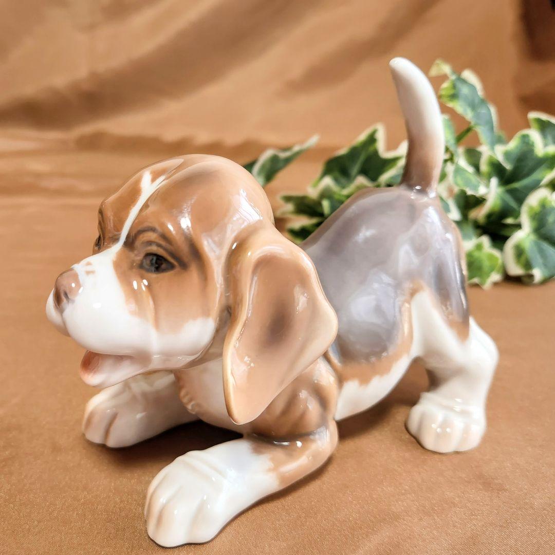 ロイヤルコペンハーゲン【美品】フィギュリン《ビーグル犬、伏せ》No