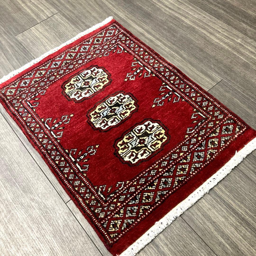 61cmx46cmミニラグ手織り絨毯パキスタン絨毯Bukhara rug - メルカリ