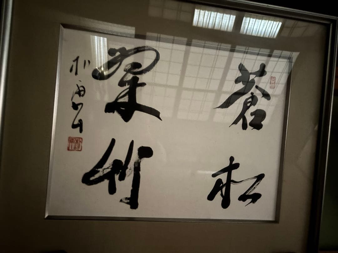 書道作品 額装済み 印章付き 書道