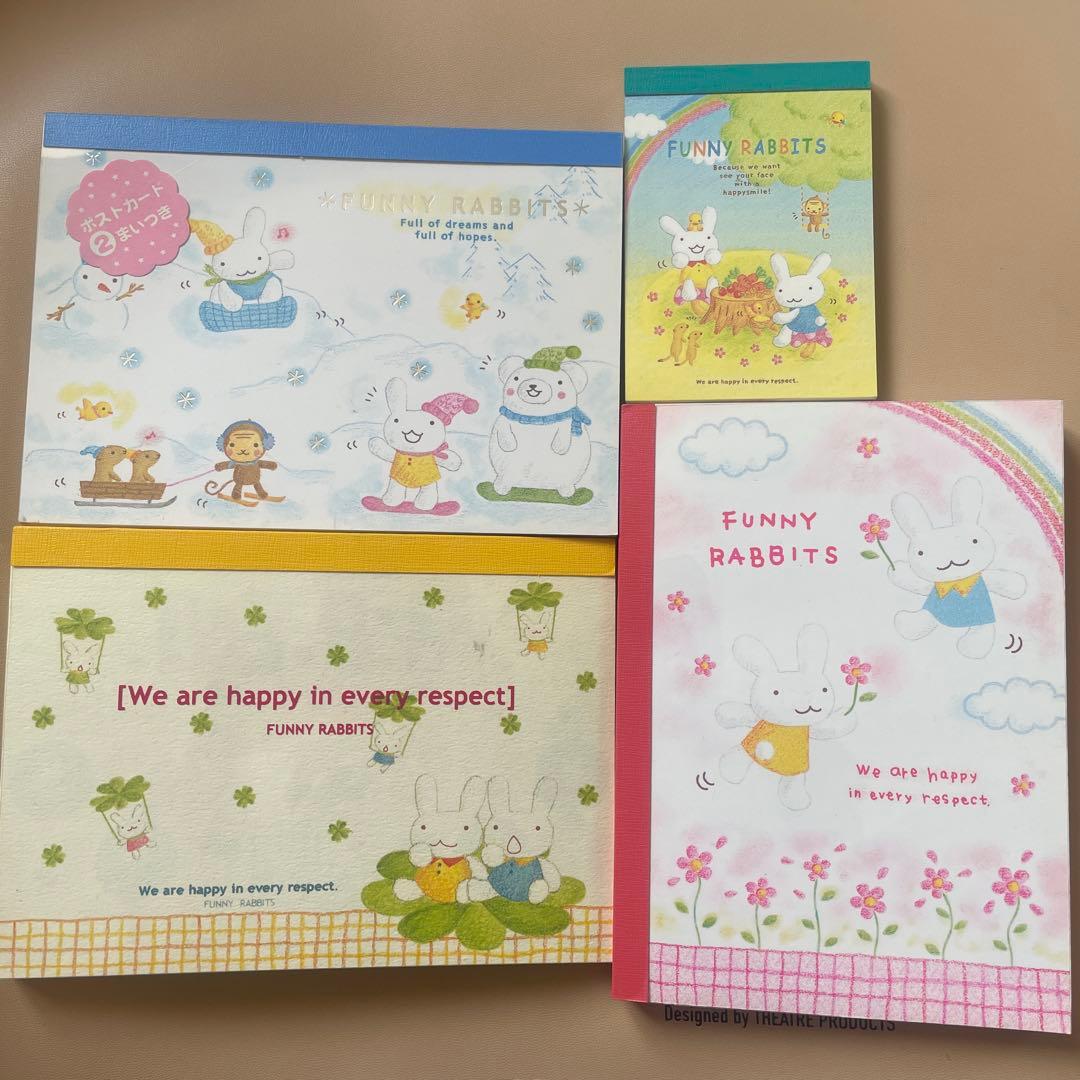 平成レトロ FUNNY RABBITS メモ 4冊 - メルカリ