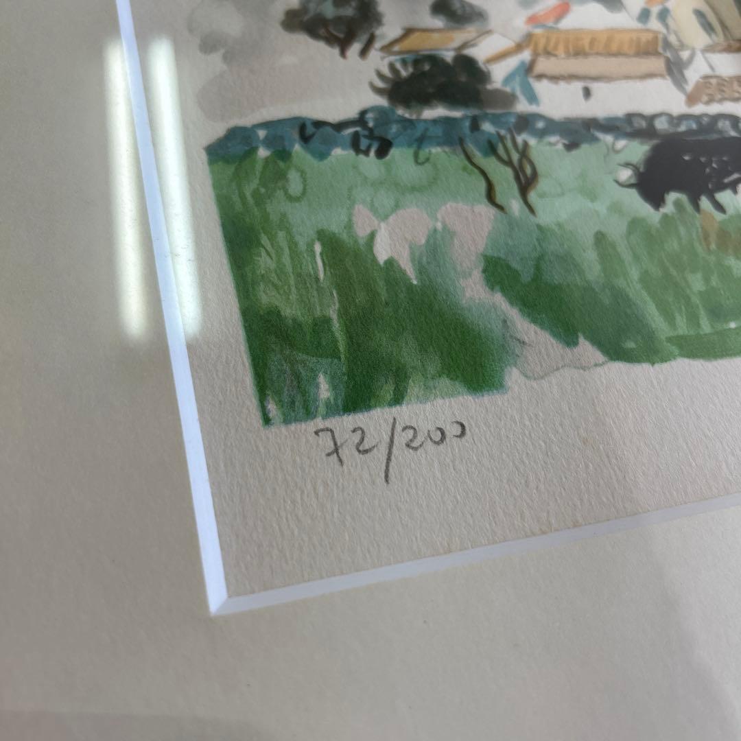イヴ・ブライエ　リトグラフ　牛達の村 奥村土牛 『卯』 リトグラフ - 北海道画廊