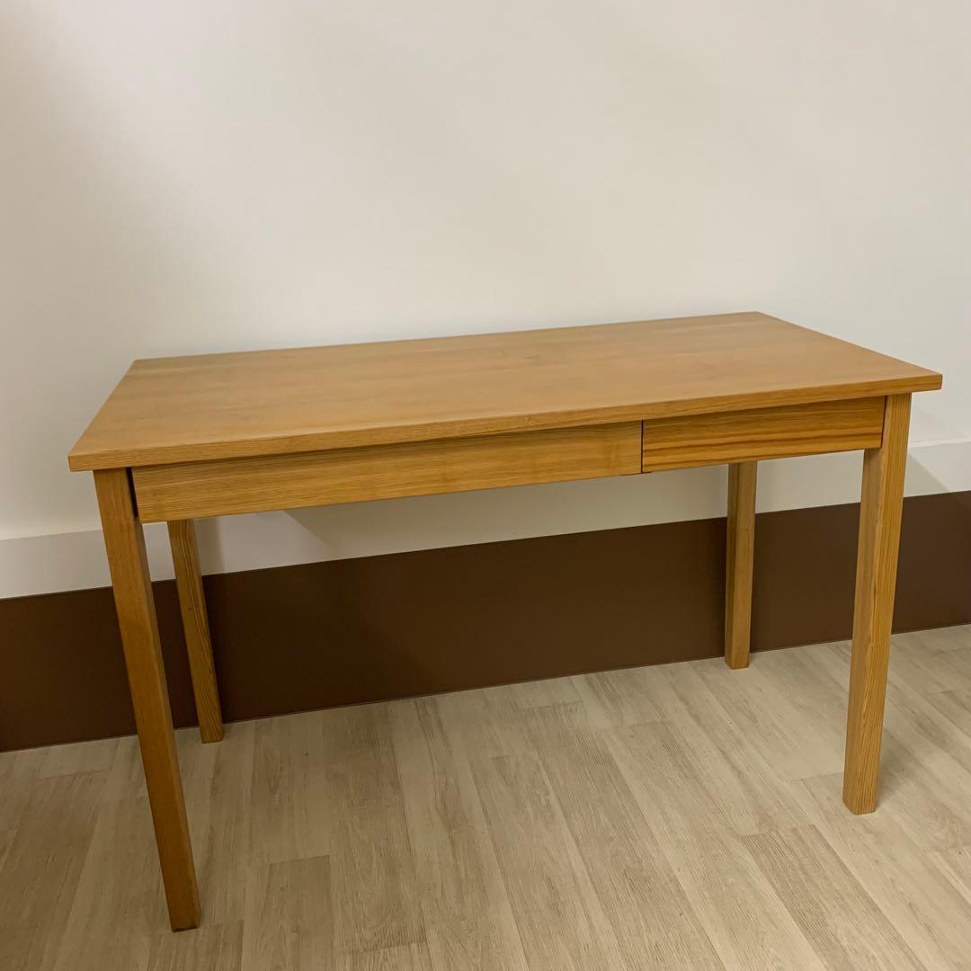 MUJI 無印良品 ワークデスク オーク材 オーク無垢材デスク（引出・足元棚付） | 無印良品