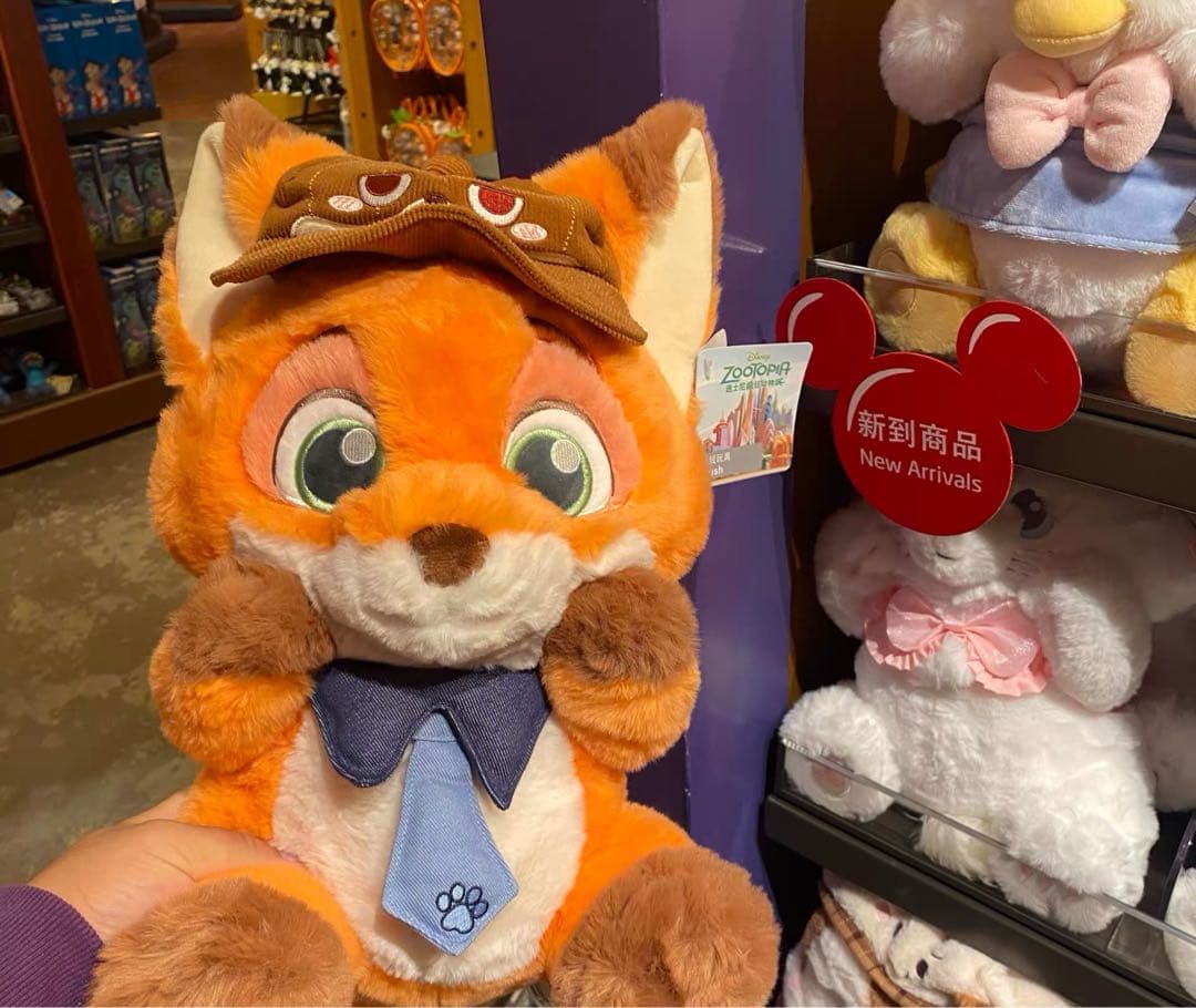 上海ディズニー 小さい旅人　ズートピア ニックぬいぐるみ 上海ディズニーランド 小さい旅人 ズートピア ニック ぬいぐるみ