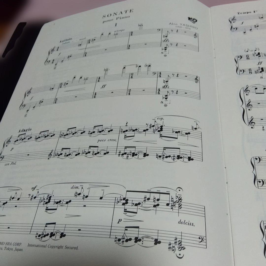 2/20まで掲載 希少 矢代秋雄 ピアノ連弾のための古典組曲 ピアノソナタ