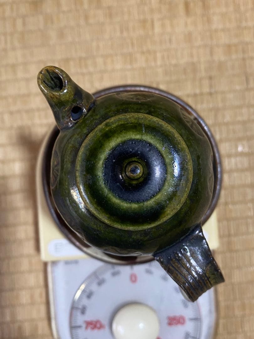 ♢織部焼 江戸時代後期〜 馬の目皿文 平仄 灯り 灯明 灯火器 携帯用