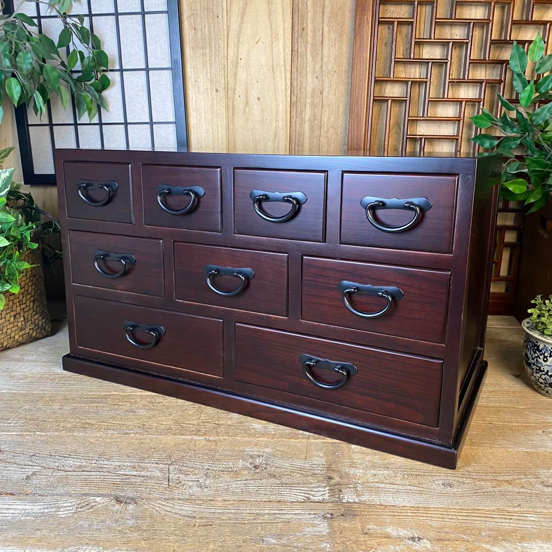 期間限定！セール中！民芸家具桐材多引き出しチェストタンスC70㎝×41㎝木製収納 bl-t64734-s.jpg