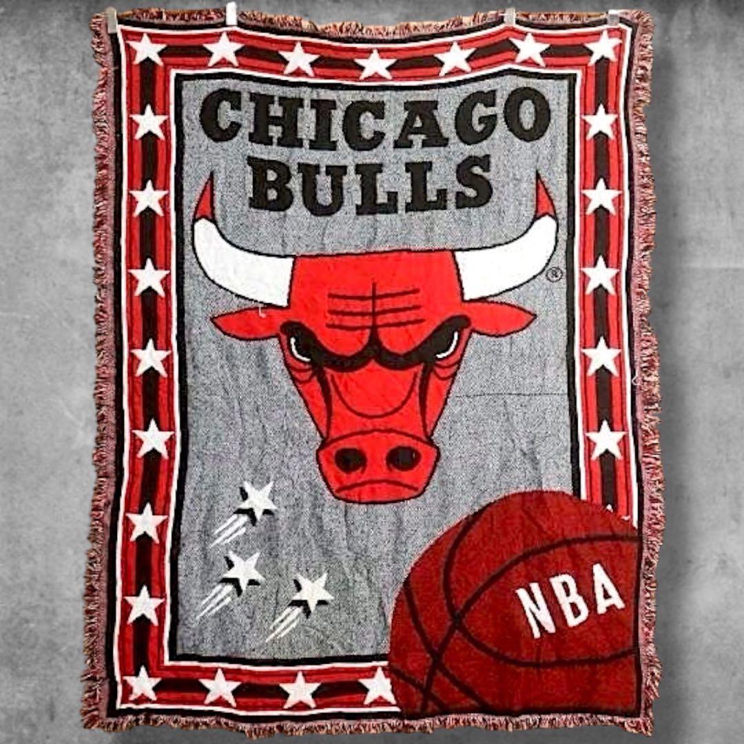 BPPZ チーム ラグ タペストリー USA製 NBA シカゴ ブルズ バスケ NBAシカゴ ブルズ 外用スポルディングバスケットボール7号 ラバー