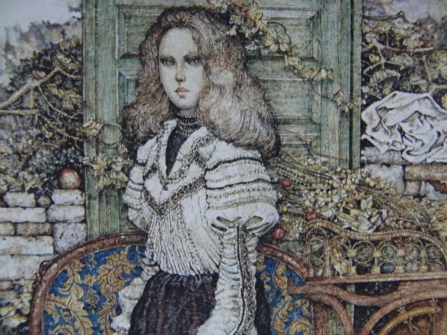 石阪春生、【青い扉と古い木馬〈女のいる風景〉】、希少な額装用画集