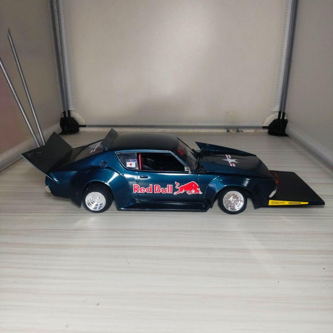 アオシマ1/24ケンメリ2Dr改！街道レーサー（レッドブル仕様）塗装済
