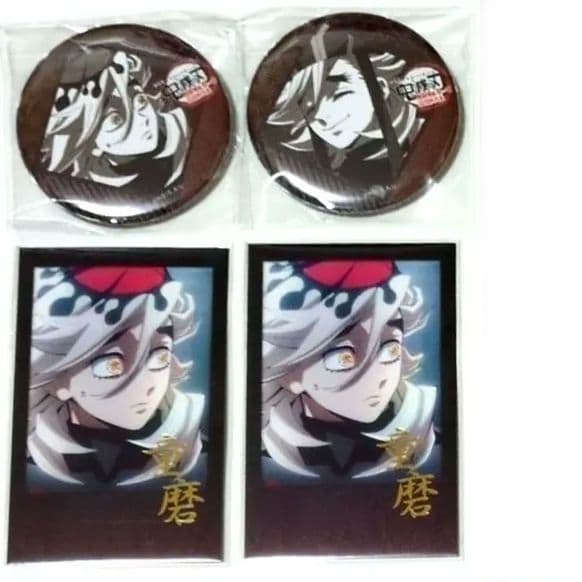 童磨 ufotable 鬼滅の刃 DINING 缶バッジ チェキ ポストカード 鬼滅の刃 ufotableダイニング お楽しみくじ チェキ風ブロマイド 童磨