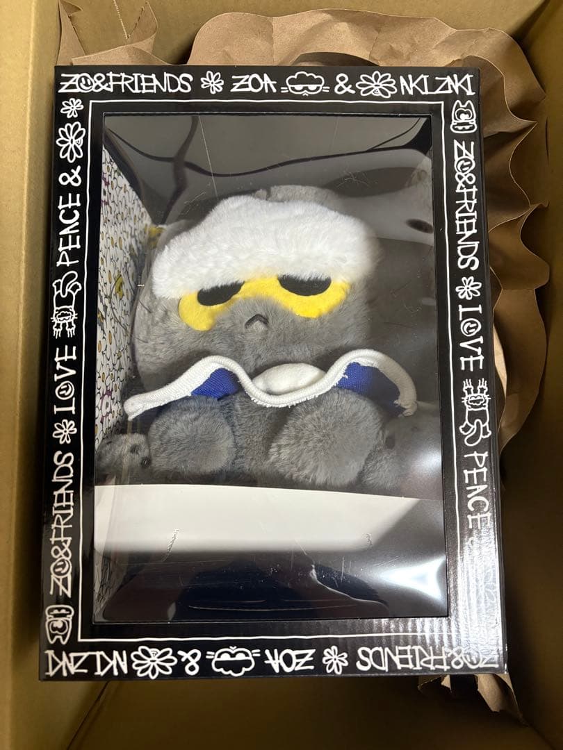 ZO&FRIENDS ポップアップ ZOA MEDIUM ぬいぐるみ G-Dragon Zo&Friends Zoa Medium Plush Grey Authentic Korea Limited
