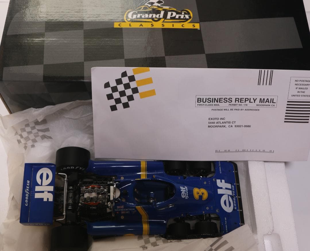 Exoto 1/18 ティレル・フォードＰ３４（6輪）ＧＰクラシックシリーズ REVIEW Exoto 1:18 Tyrrell P34 Six Wheeler F1 car!! Jody Scheckter