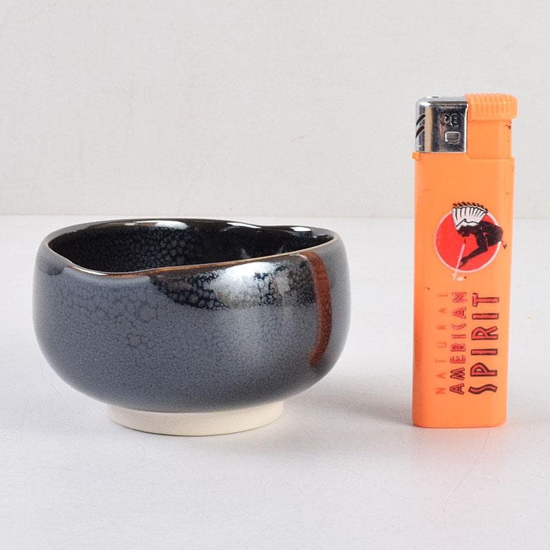 和食器 茶懐石 小杉焼 栄一窯 油滴天目釉 小鉢 五客 共布共箱 V R9163