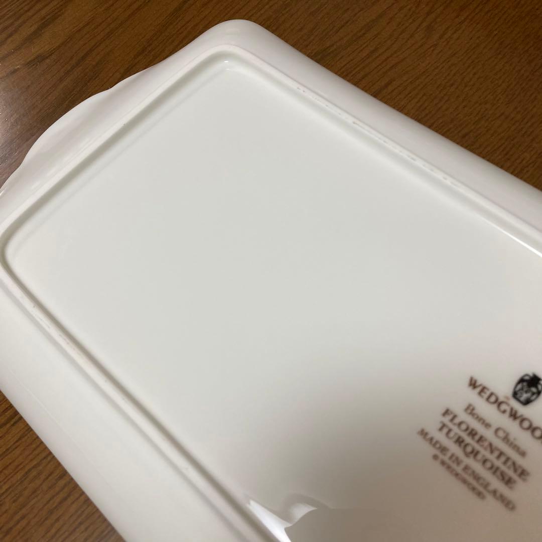 ウェッジウッド フロレンティーン ターコイズ サンドイッチプレート 長