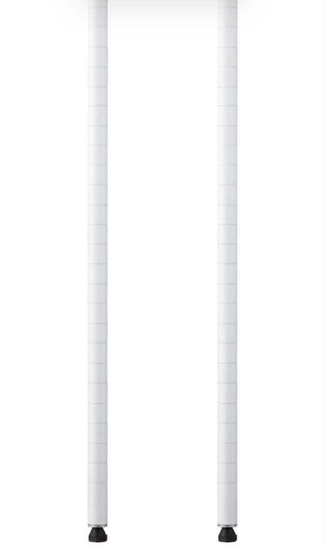未使用 ホームエレクター ポール 1900mm 4本セット ホワイト エレクターのスチールラック｜ベーシックシリーズ ポール 1900mm