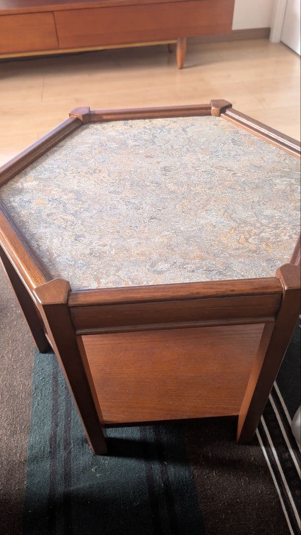アクメファニチャー ブルックス ヘキサゴン テーブル グレー BROOKS HEXAGON TABLE_lino(GRY) ブルックスヘキサゴンテーブル