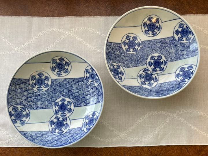 【古伊万里　印判手】アンティーク　印判　染付 アンティーク器 古い和食器(印判手・染付・染錦) 和食器通販「暮らしの