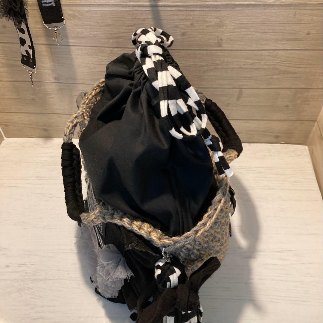 ハンドメイドバッグ デニムリメイクバッグ リメイクシェル Hiroko様