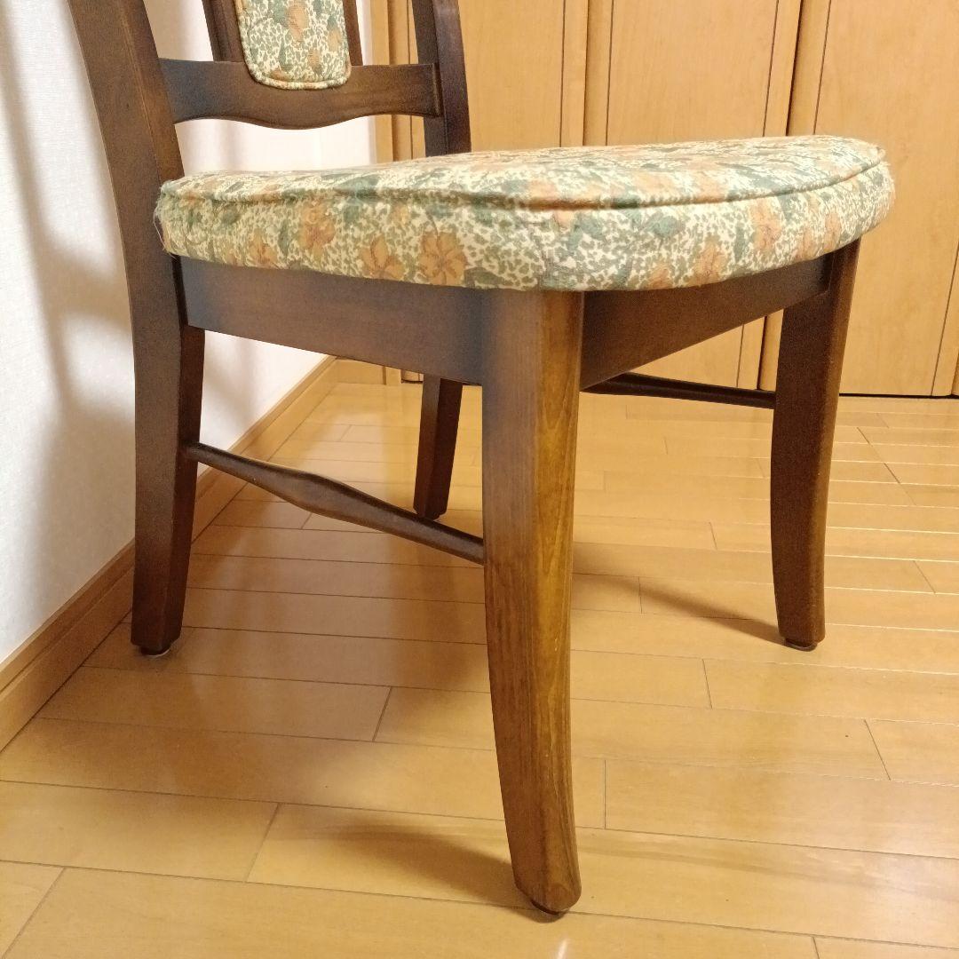 カリモク コロニアル ダイニングチェア ジャガード レトロ 花柄
