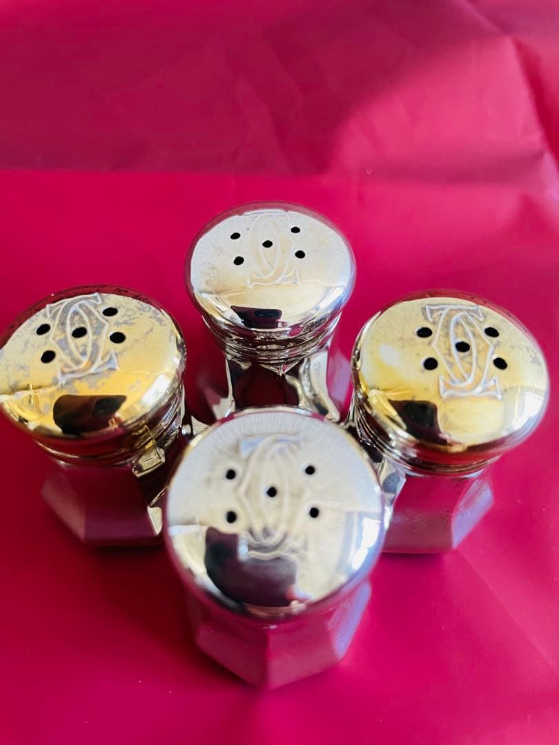Cartier スターリングシルバー卓上スパイス4個セット - メルカリ
