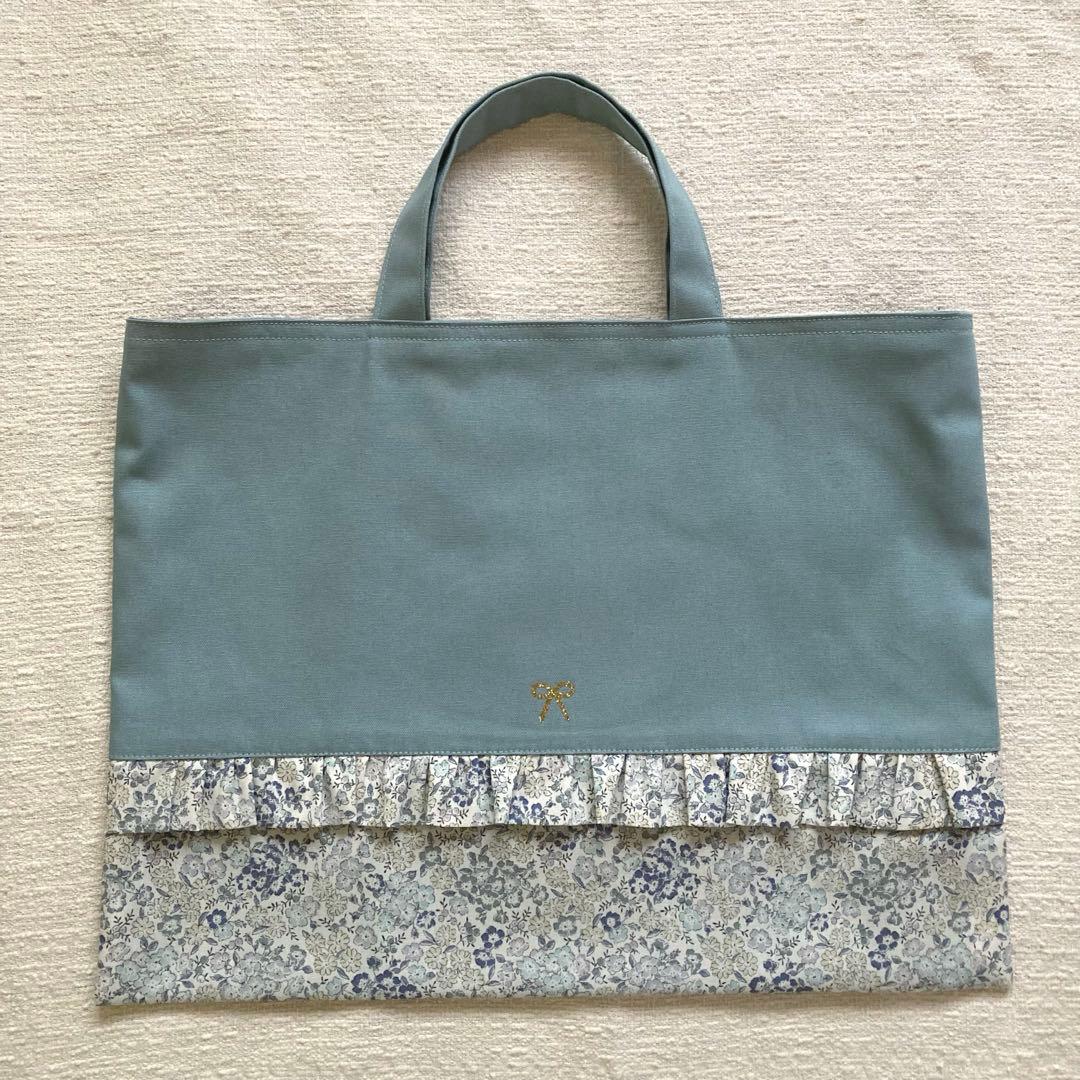 mik様専用！花柄フリルレッスンバッグ+上履き袋+体操服袋セット