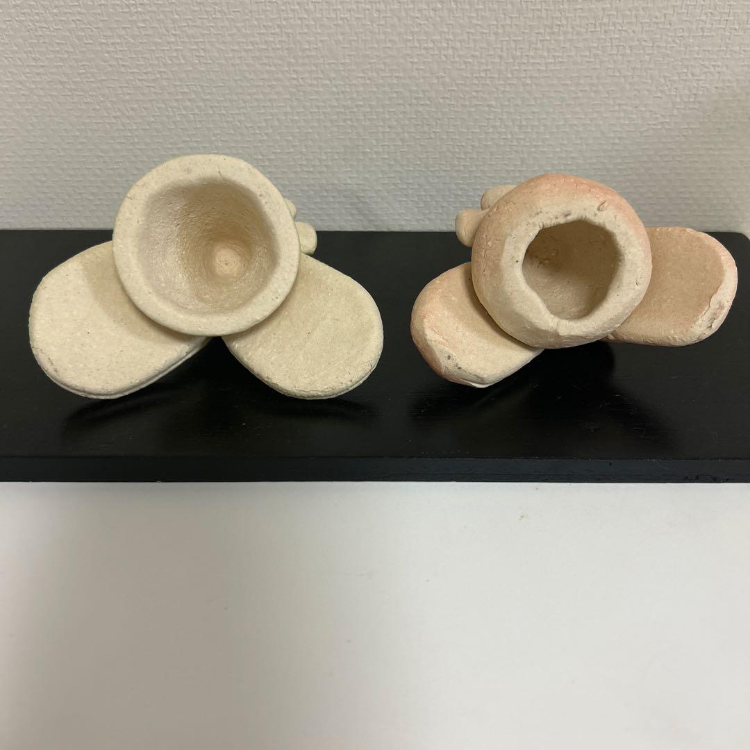 作家 陶芸作家 雛人形 陶器 濱田ひろこ作 うさぎ雛 板なし