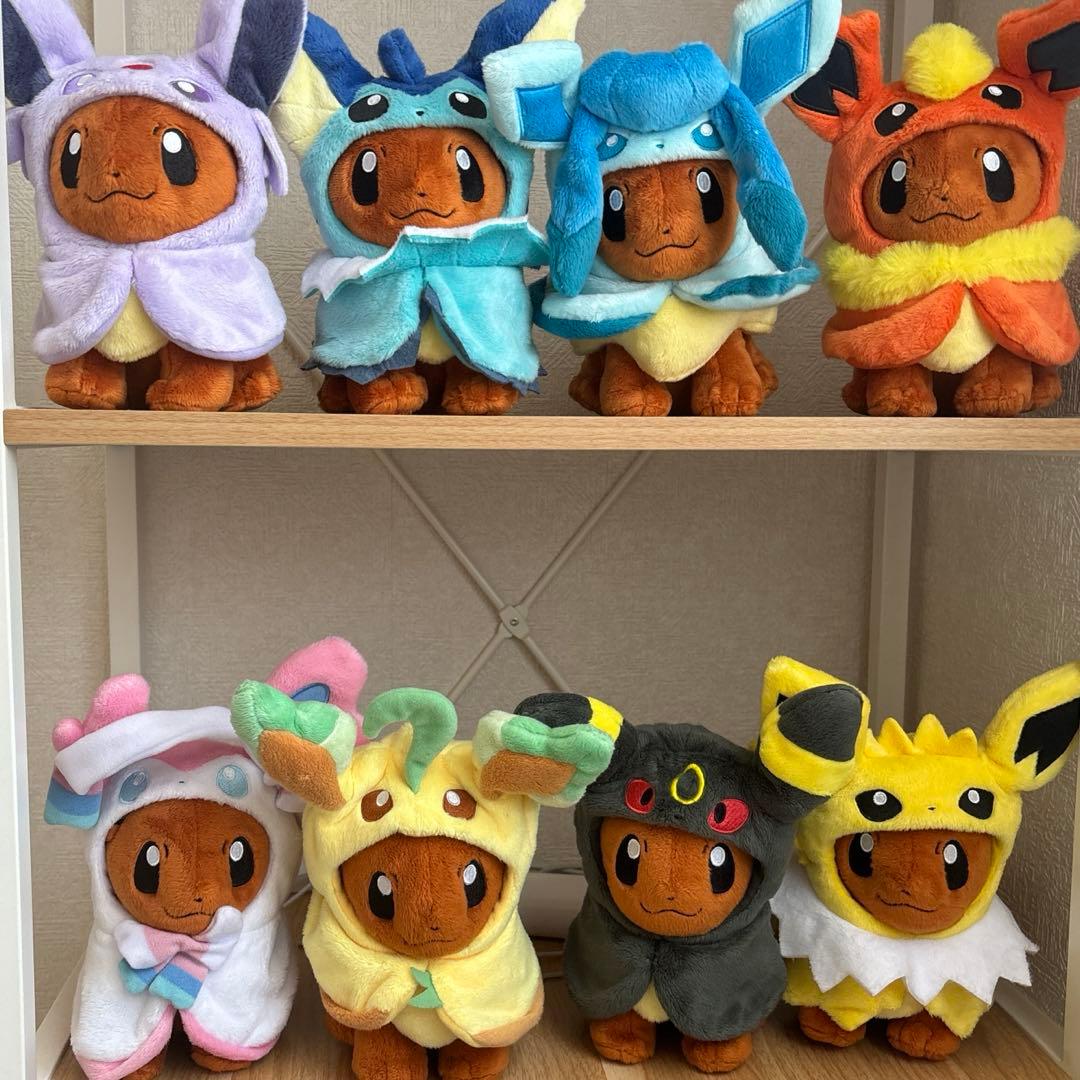 イーブイ ポンチョ ぬいぐるみ 8体 セット ブイズ