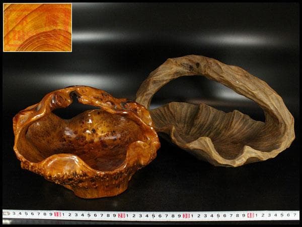 葡萄木 手付 器 木彫 古民具 時代物(K-LC949) Vintage Rare Wood Carved Foo Dog Plaque Supports 木雕牌匾托架狮子