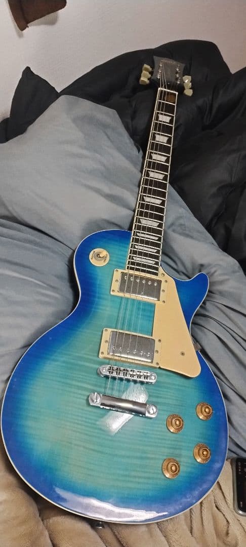 BLITZ BLP-450 レスポールタイプ ブルー色（即購入禁止価格相談） Blitz by AriaProII BLP-450 SBL レスポールスタンダード シースルー