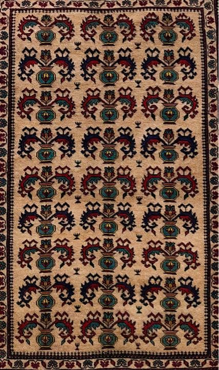 【新品未使用】アフガニスタン産 絨毯 バルーチ絨毯　ペルシャ トライバル絨毯 ペルシャ絨毯 バルーチ カシュクリバフト リビング