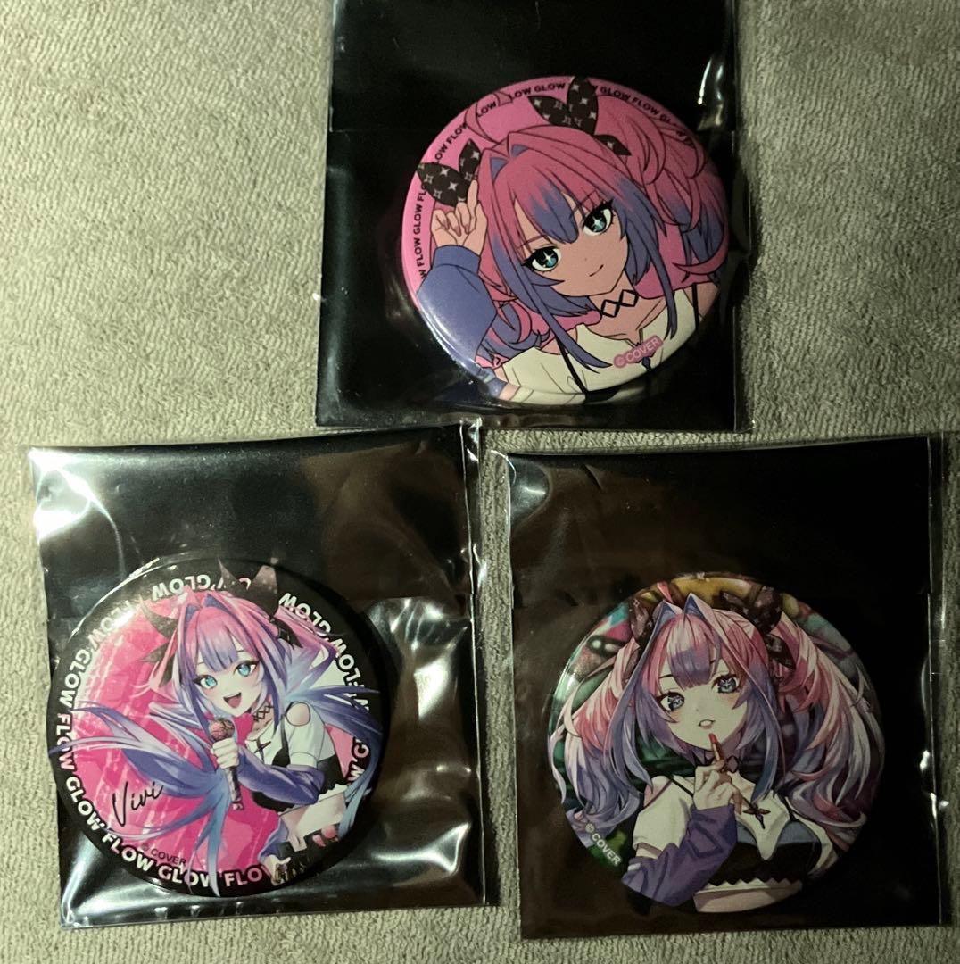 ホロライブ FLOW GLOW MIXTAPE 綺々羅々ヴィヴィ缶バッジ3種 - メルカリ