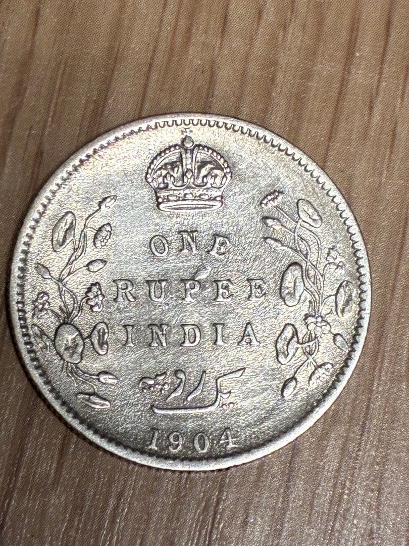 イギリス領インド 1ルピー銀貨 1904年 エドワード7世 - メルカリ