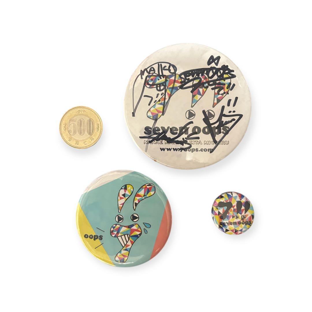7!! （現 seven oops） 4人直筆サイン 缶バッジ 非売品 - メルカリ