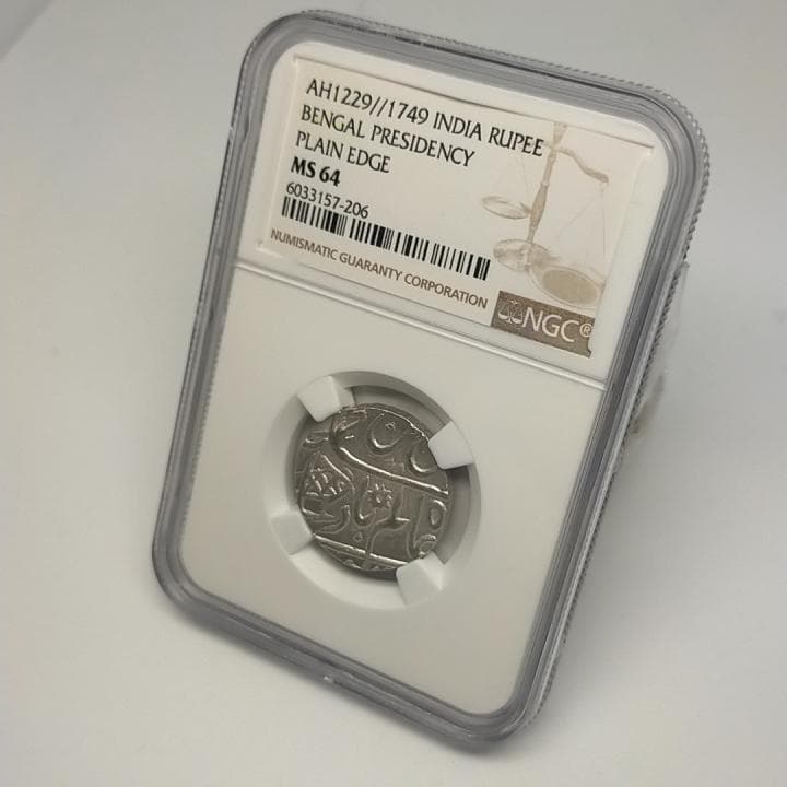 NGC MS64 インド ベンガル総督 1749 ルピー 美品 - メルカリ