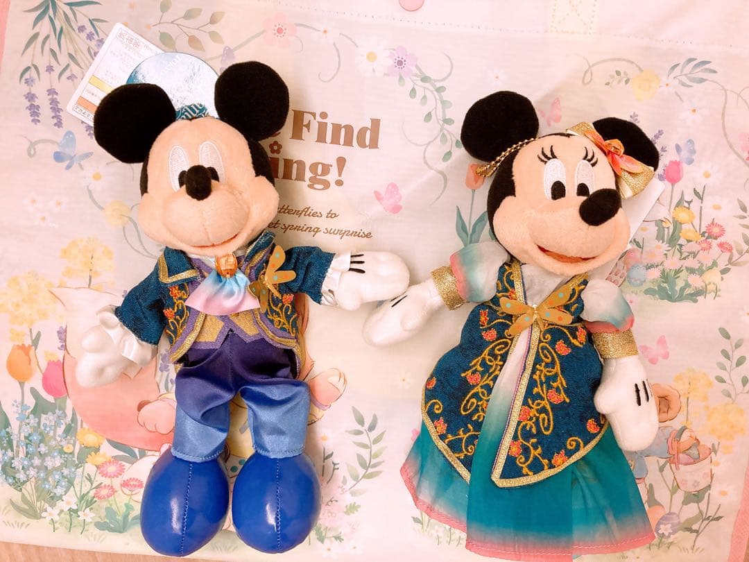 ファンタジースプリングス ミッキー ミニー ぬいぐるみバッジ おまけ