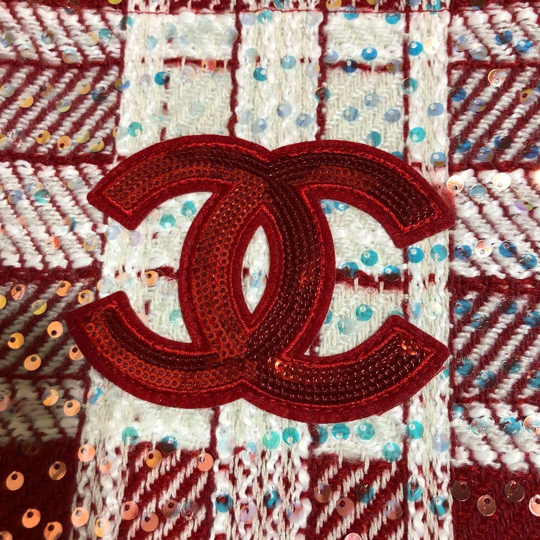 シャネル CHANEL バーガンディ スパンコール トートバッグ - メルカリ