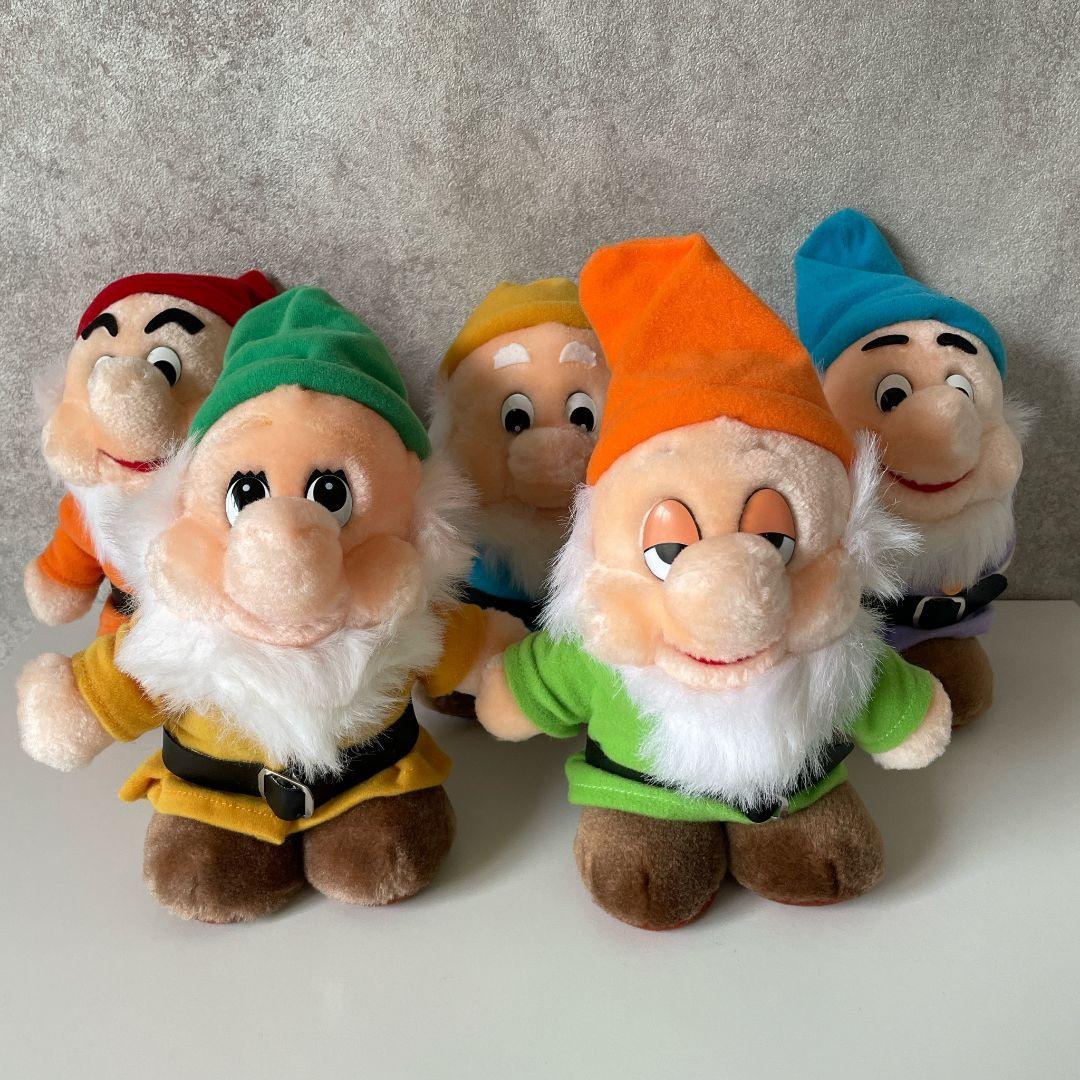 希少 ディズニー 90年代 7人の小人 ぬいぐるみ ドール 5体セット