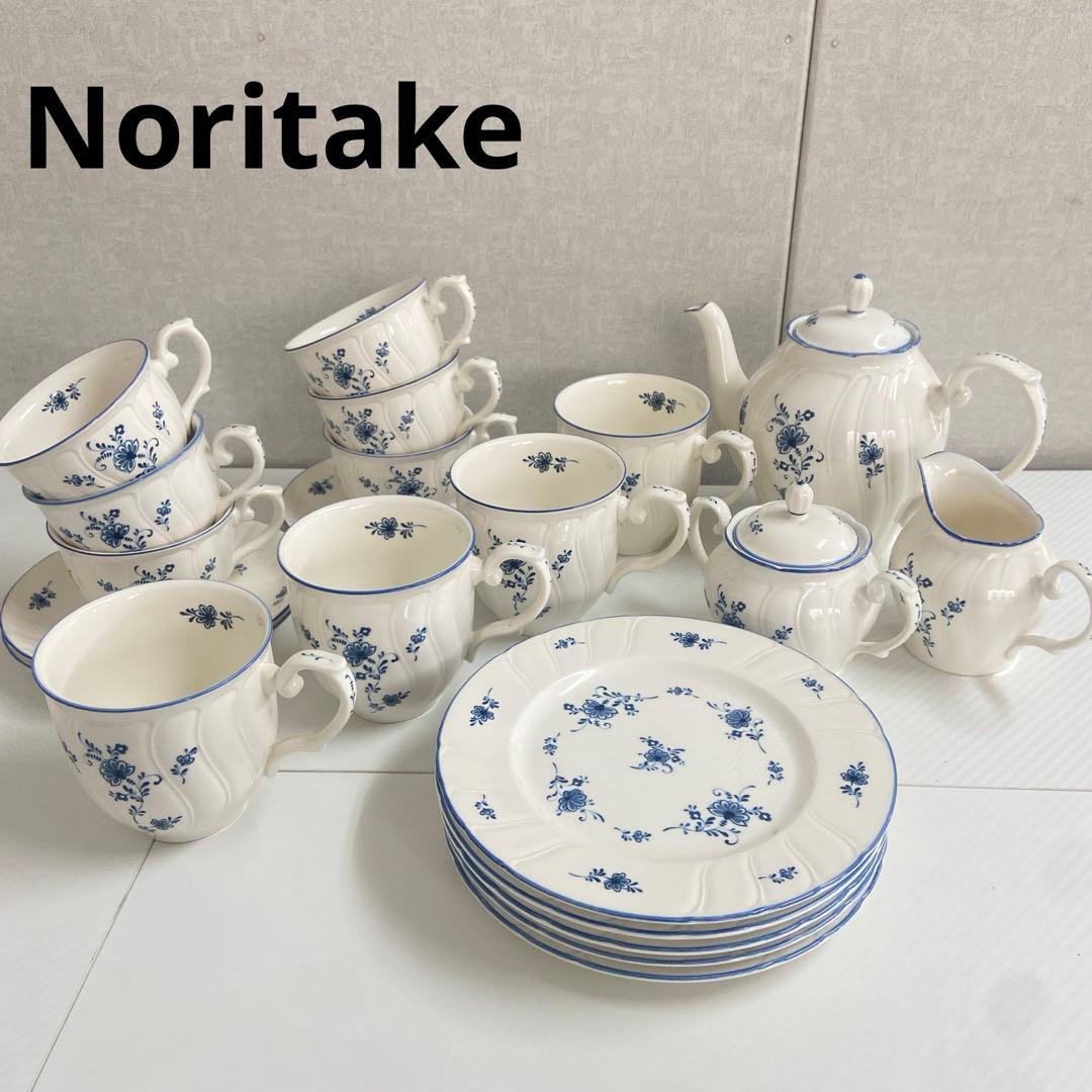 Noritake ノリタケ⭐️クラフトーン　ティーセット　18点セット Noritake(ノリタケ)・CRAFTONE(クラフトーン)・ティーセット・ポット