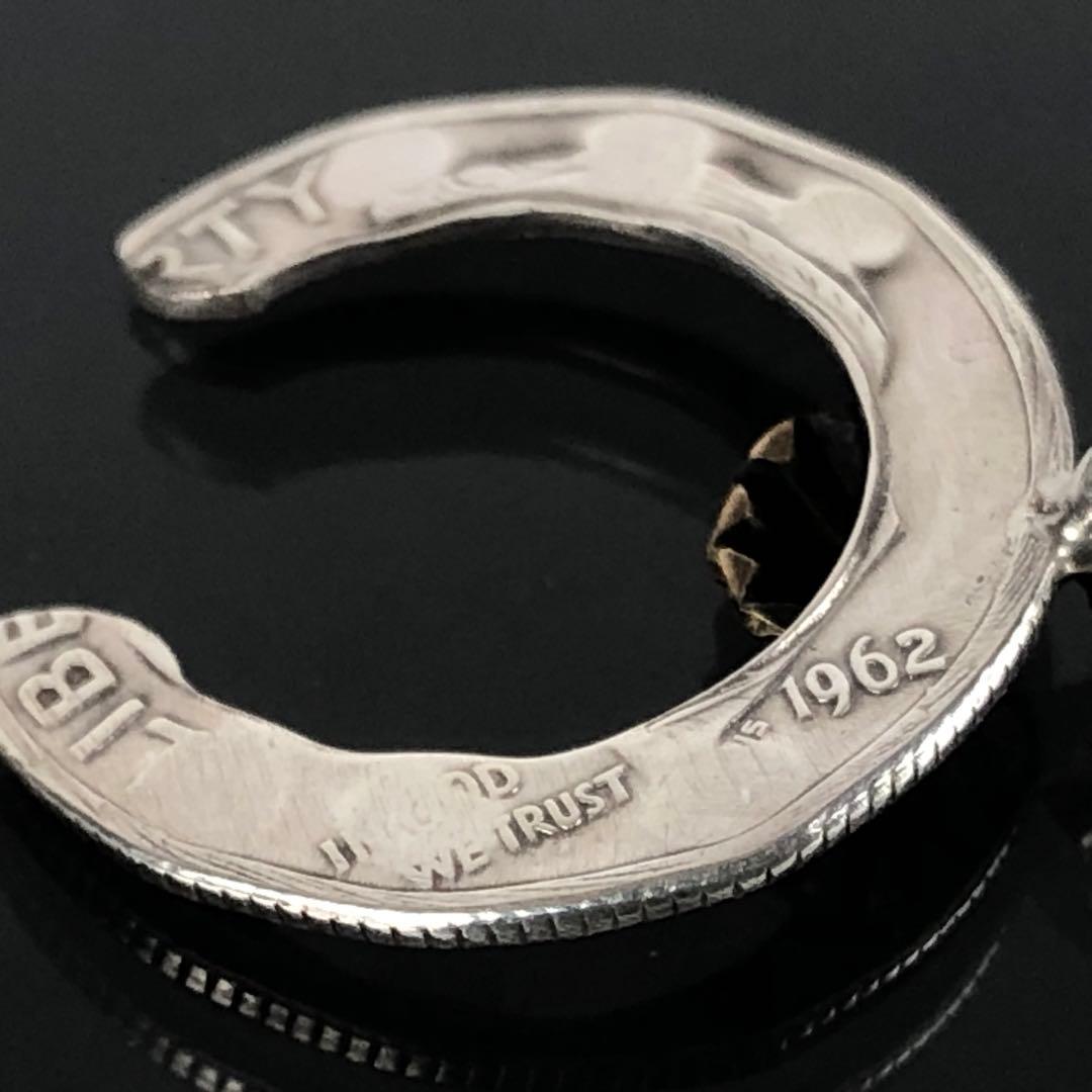 リバティーコイン ホースシュー ペンダントトップ 銀貨 1962 ルーズベルト