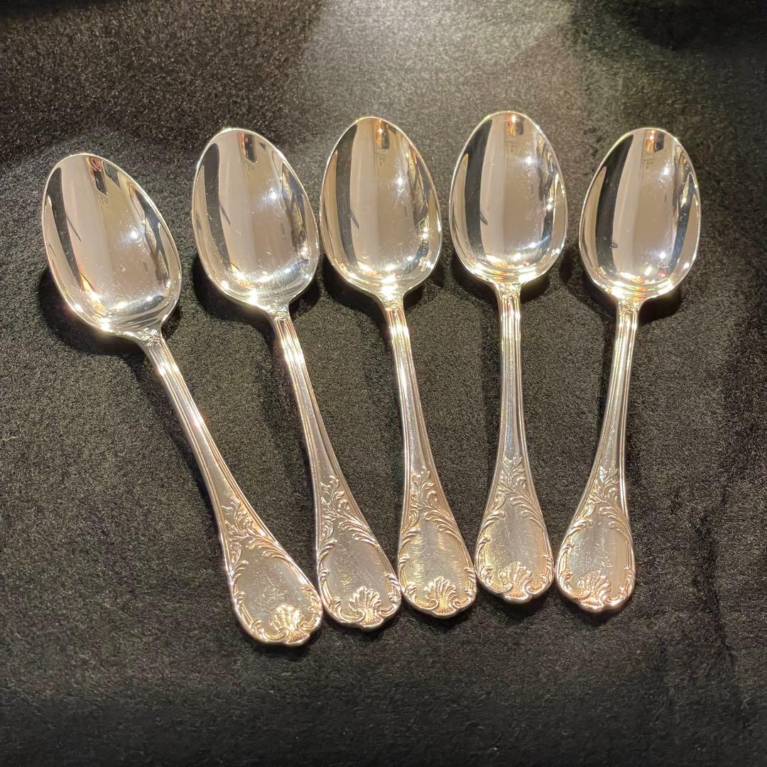 クリストフルChristofle シルバープレート スプーン5本セットカトラリー クリストフル Christofle リュバン ナイフ フォーク スプーンセット