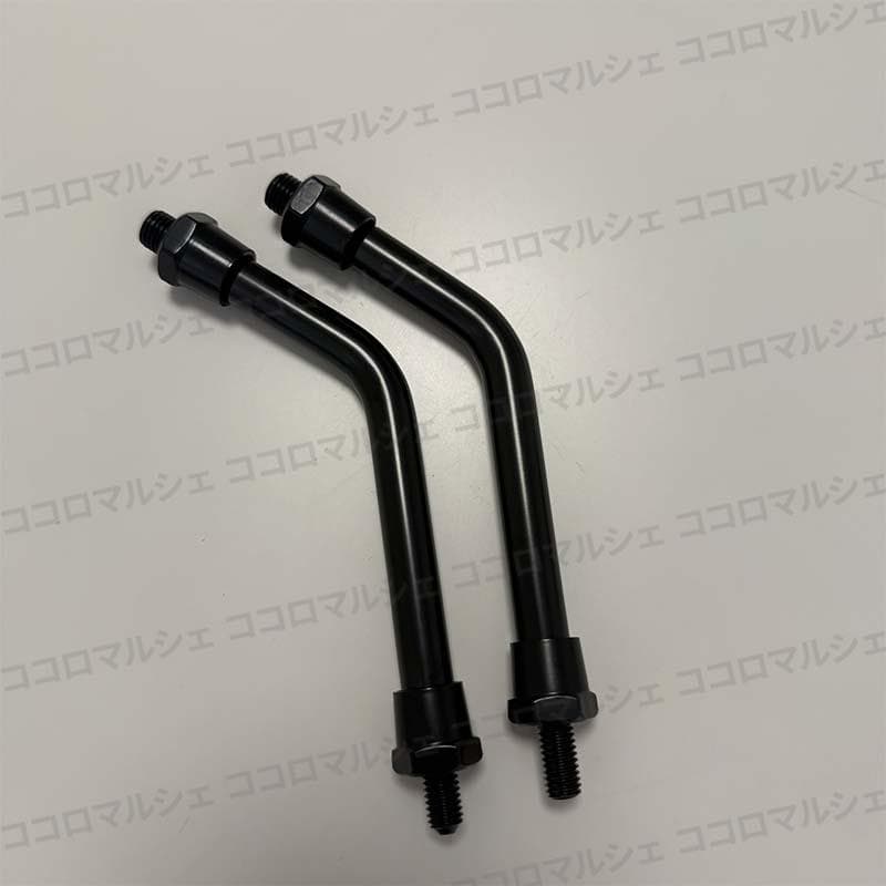 Z2 ミラー ショート 丸型 汎用 ブラック 左右 セット 10mm バイク 黒
