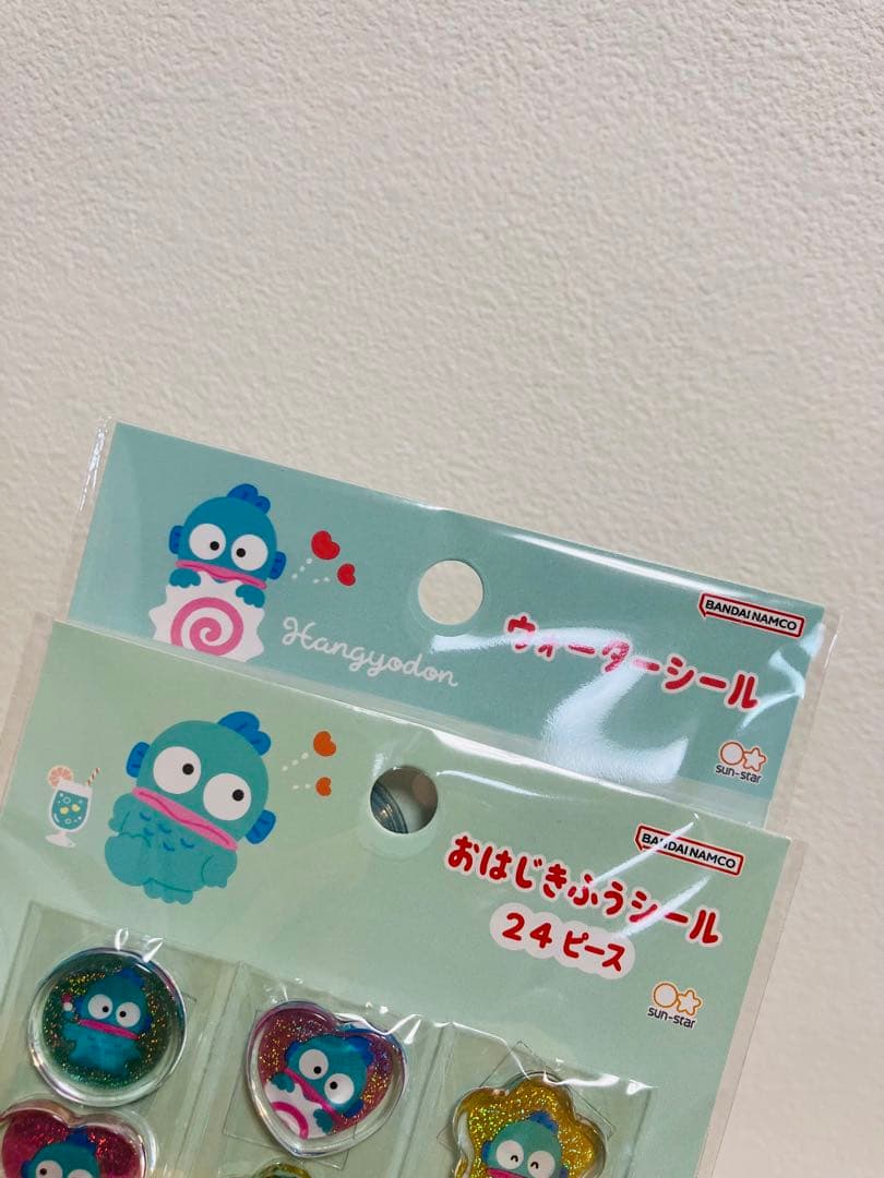 正規品】サンリオ ウォーターシール おはじきふうシール はんぎょどん