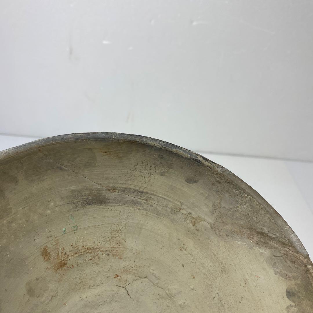 中国漢時代 彩陶加彩蓋付 三足土器 高さ22.5㎝ タトオ 東な7-0304②