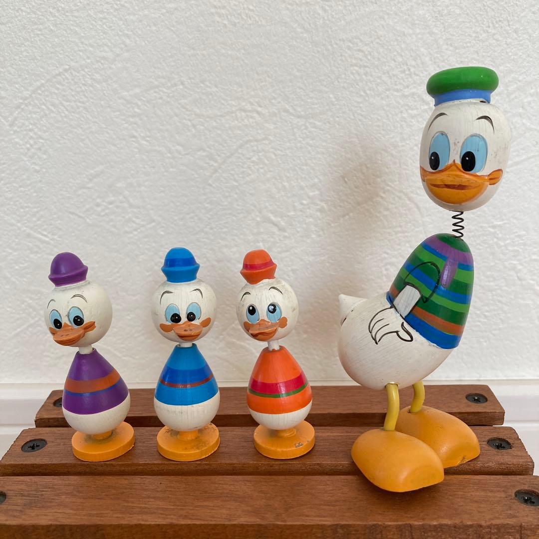 昭和レトロ ディズニーまんがこけし ドナルドと甥っ子たち