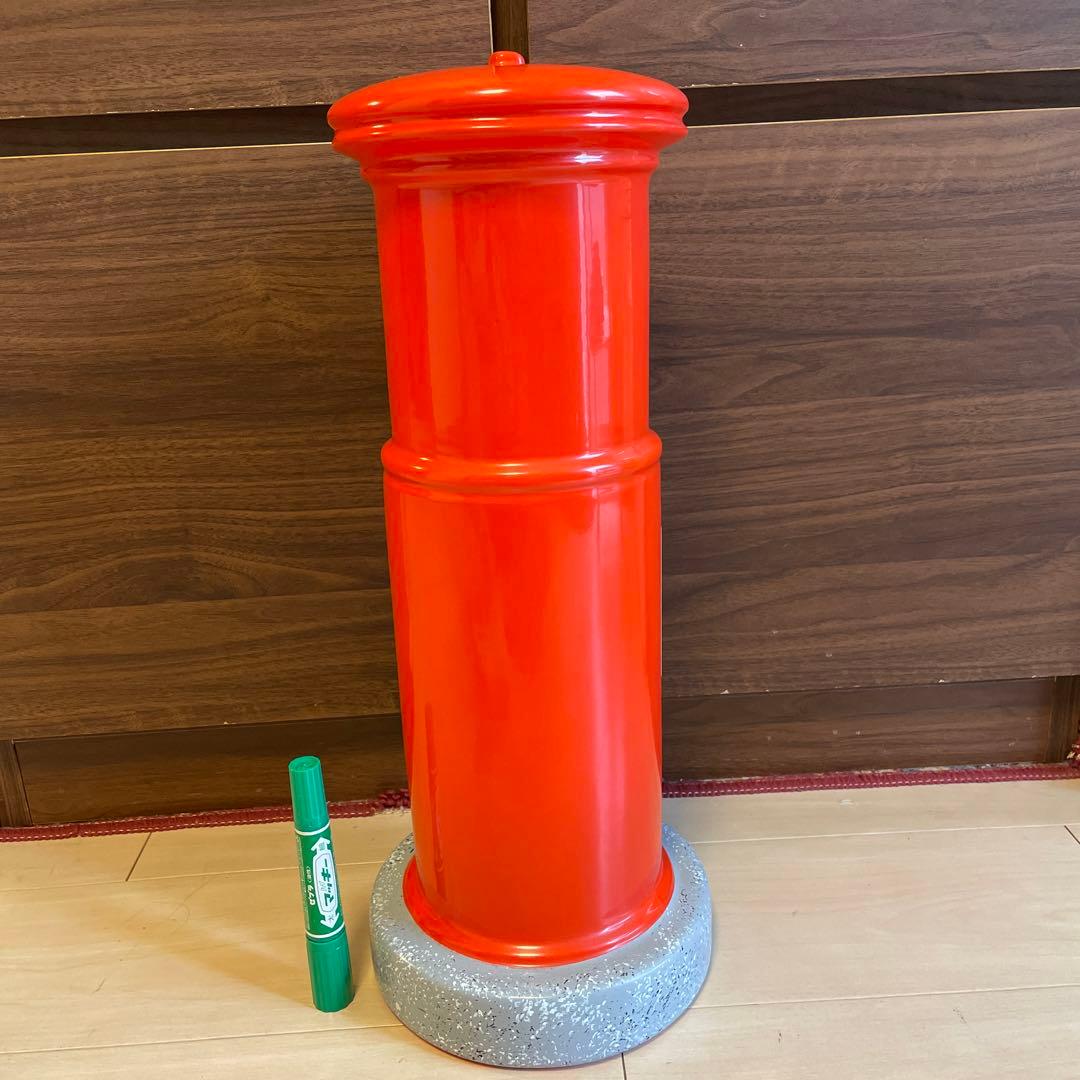 ☆希少☆】郵便差出箱一号丸型 大正ポストバンク45cm ／株式会社