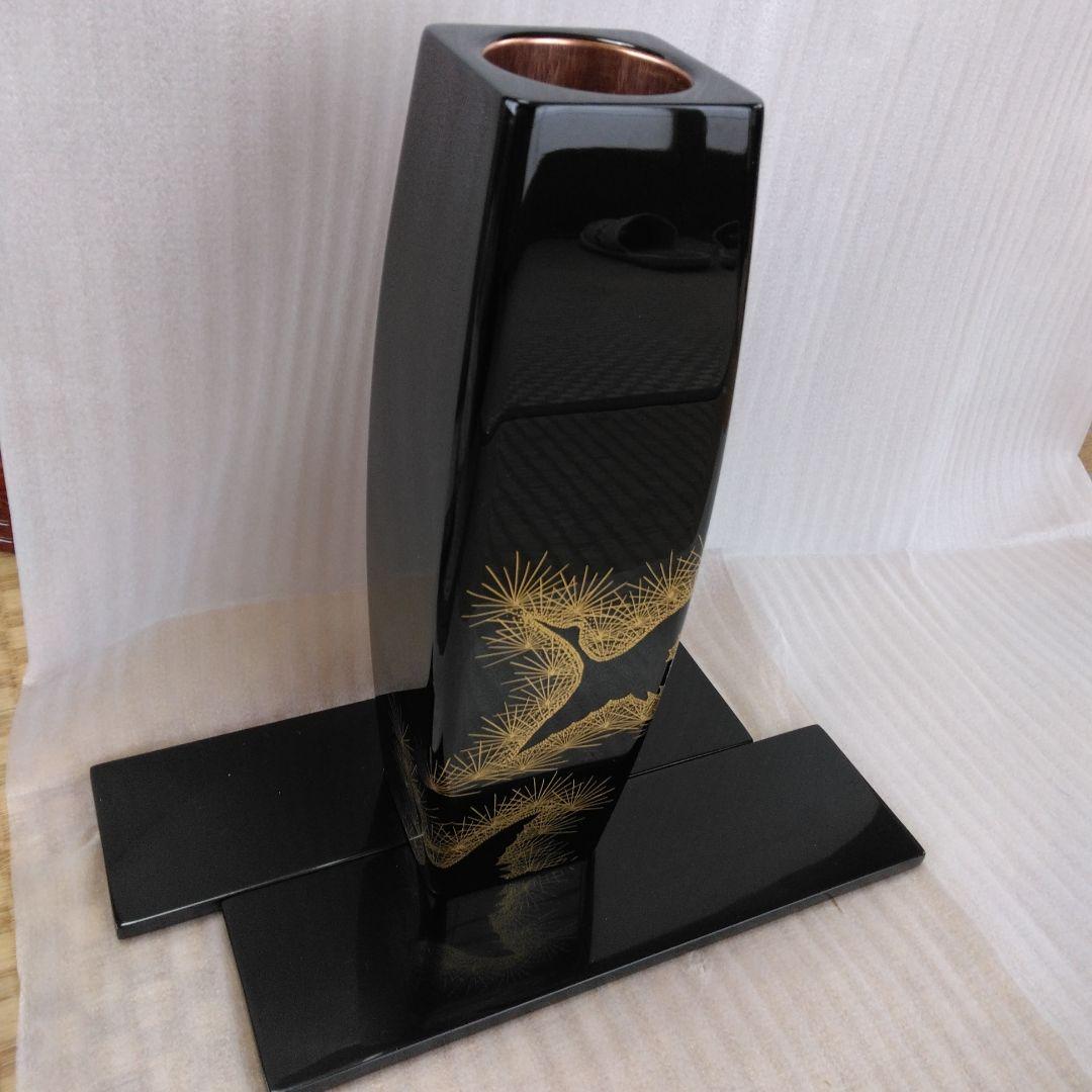 【新品】輪島塗　花器／胴張り／透かし鶴 ／龍作 楽天市場】輪島塗 花器 鶴首型 曙華翔 : フリスト